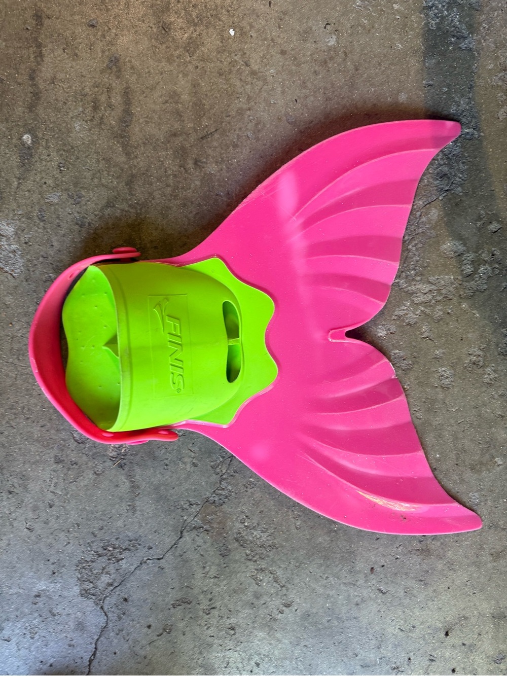 Finis Mermaid Monofin in Pink and Lime Green